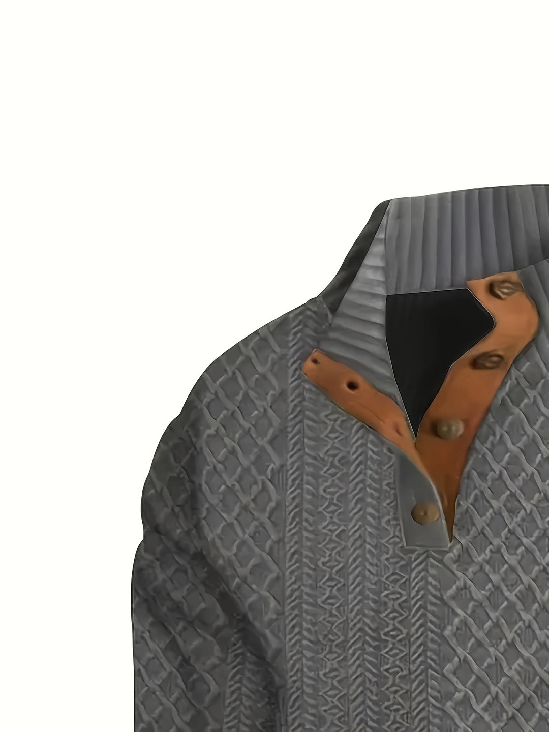 Hudson | Cable-Knit Button Henley Sweater