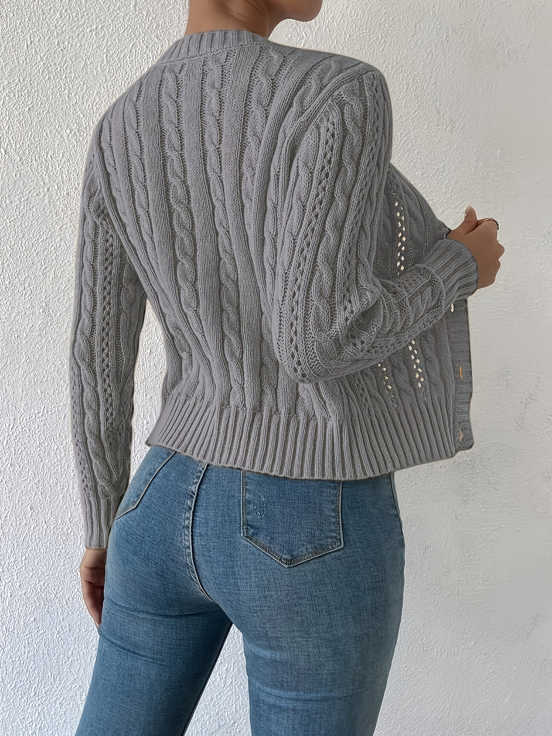 Vivienne | Cable-Knit Button Cardigan