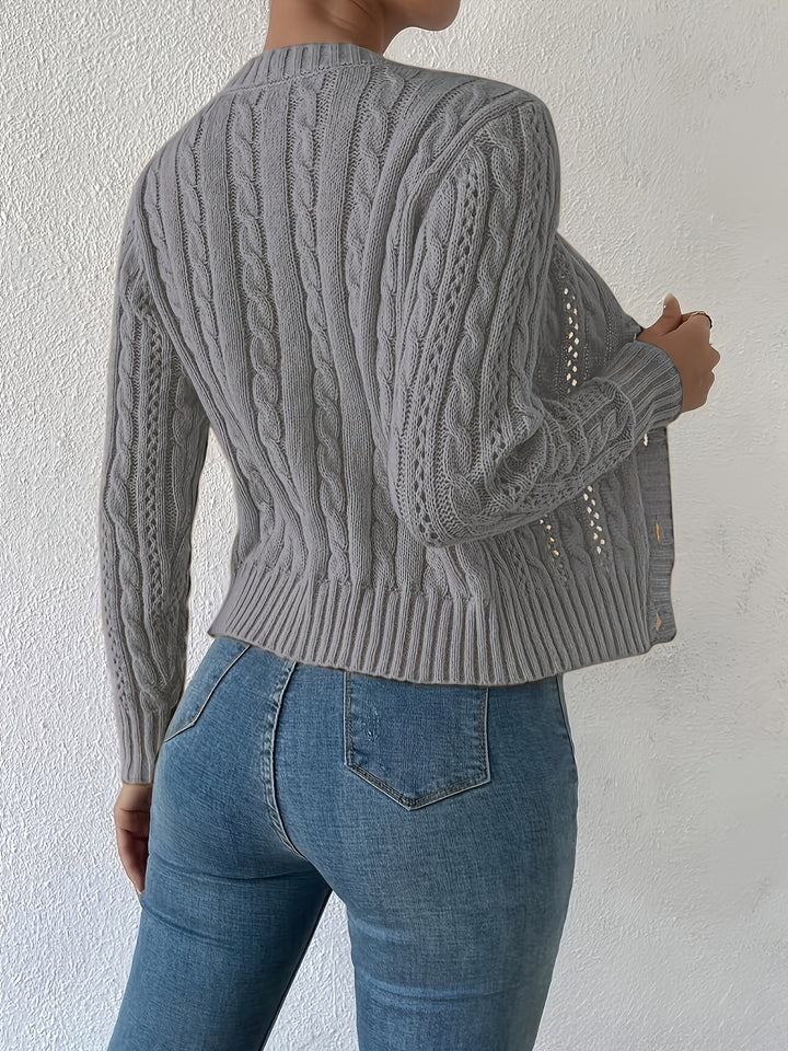 Vivienne | Cable-Knit Button Cardigan