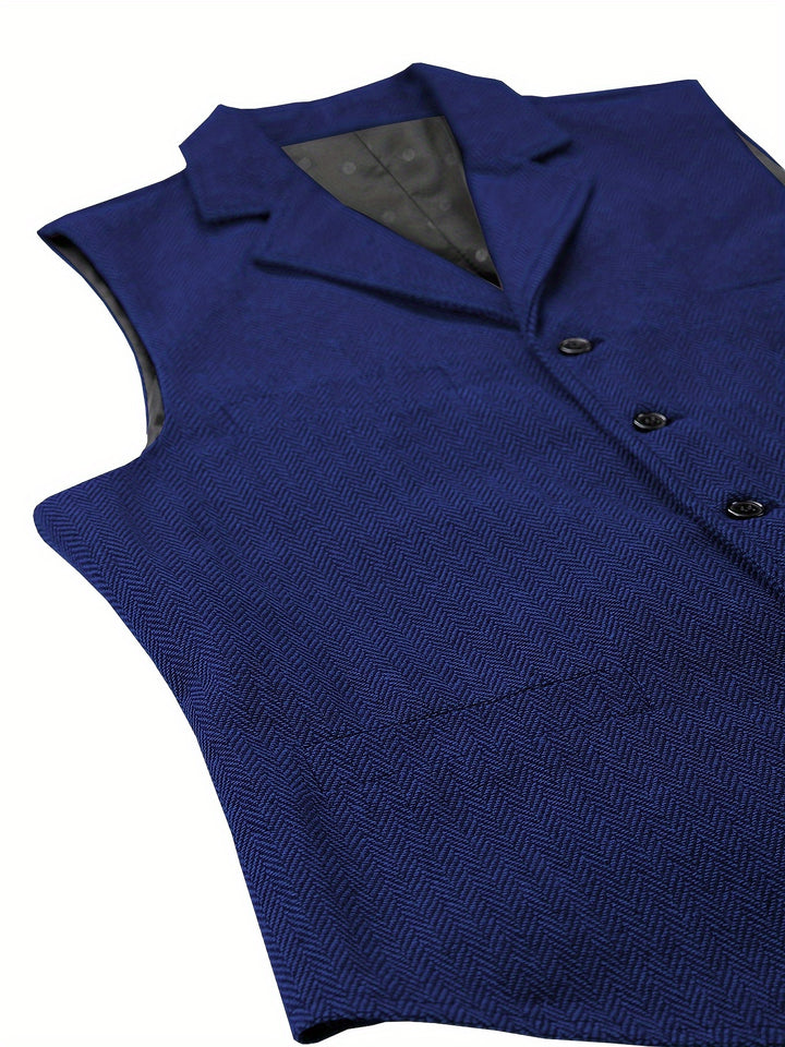 Archer | Herringbone Tailored Waistcoat