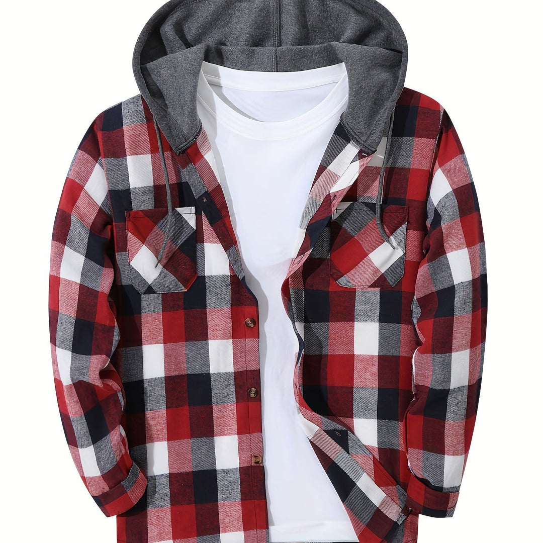 Foster | Rugged Plaid Hooded Shirt