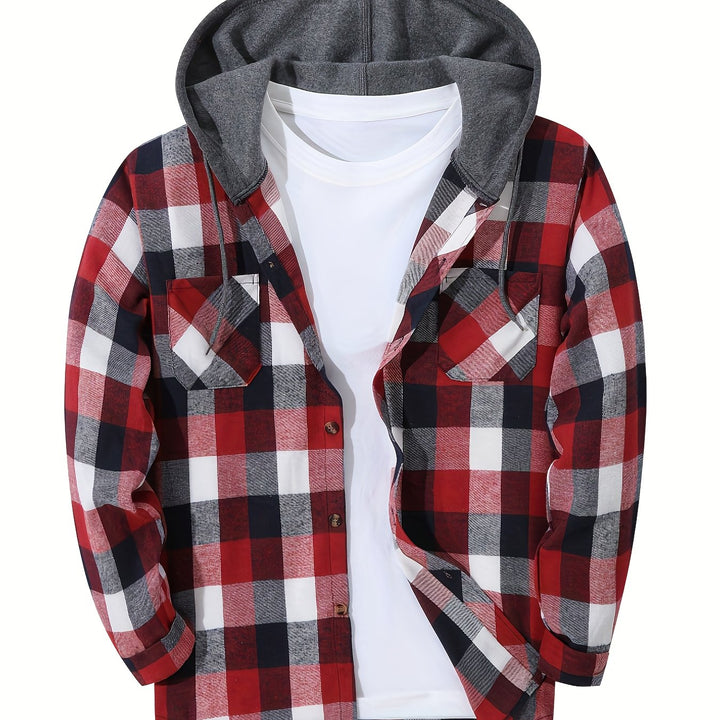 Foster | Rugged Plaid Hooded Shirt