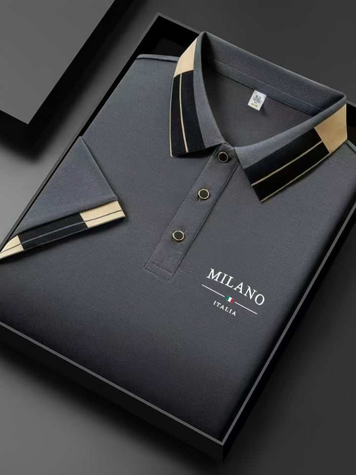 Alessio | Men's Contrast-Tipped Collar Polo
