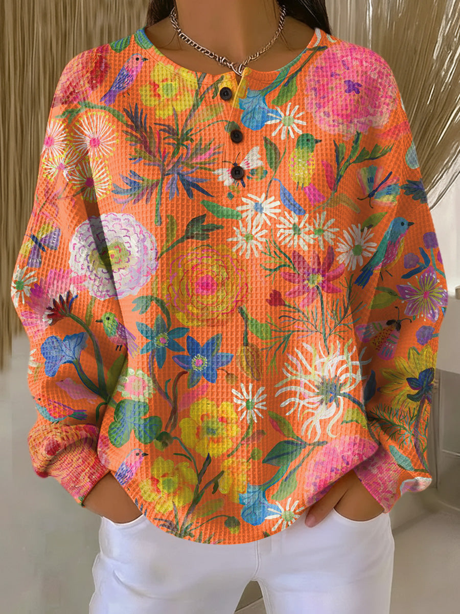 Etta | Botanical Print Pullover
