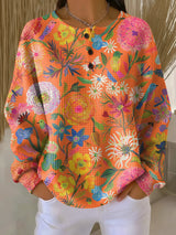 Etta | Botanical Print Pullover