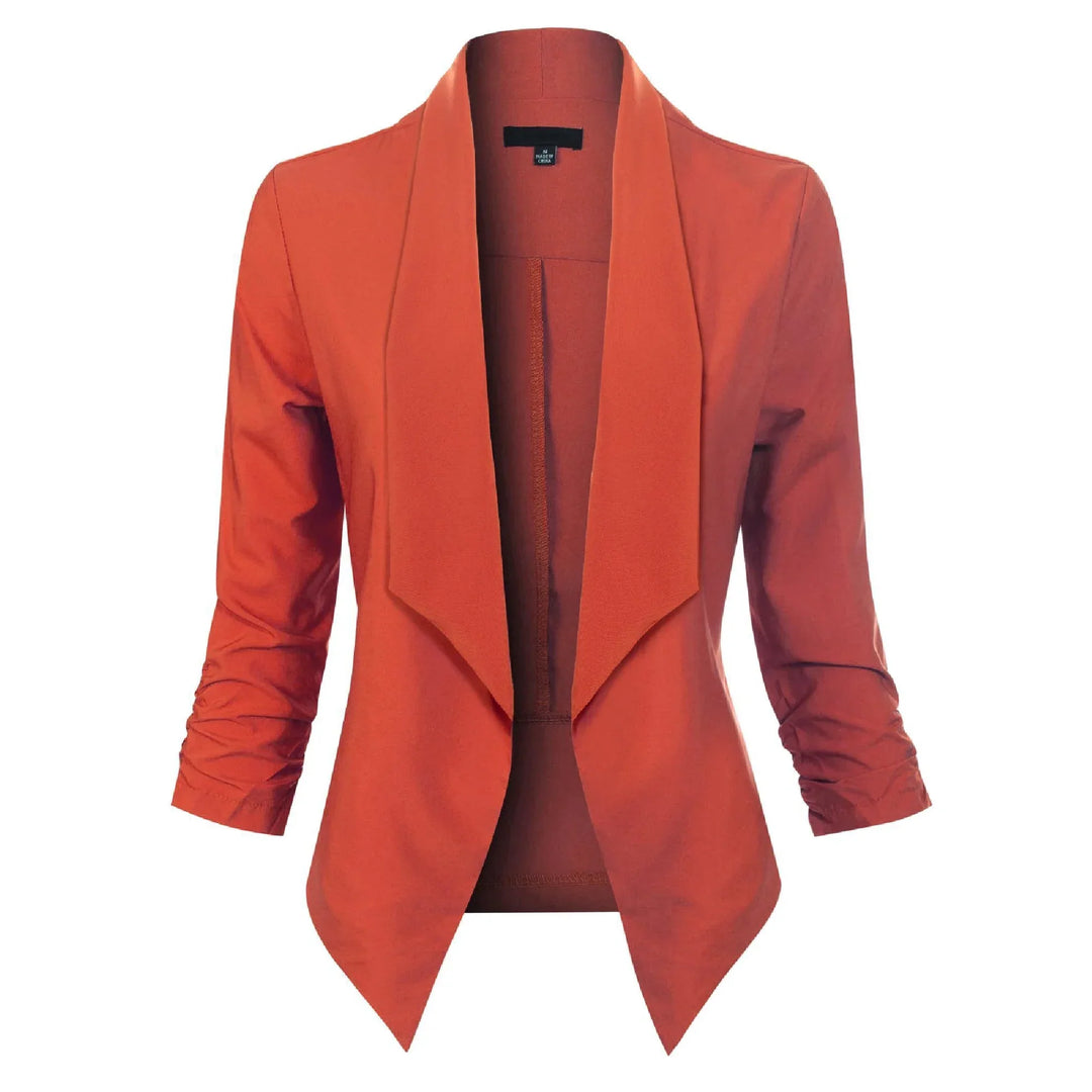 Ophelia | Open-Front Draped Blazer