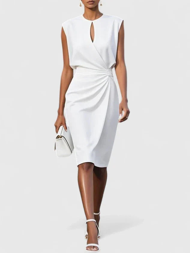 Vera | Elegant Draped Midi Dress