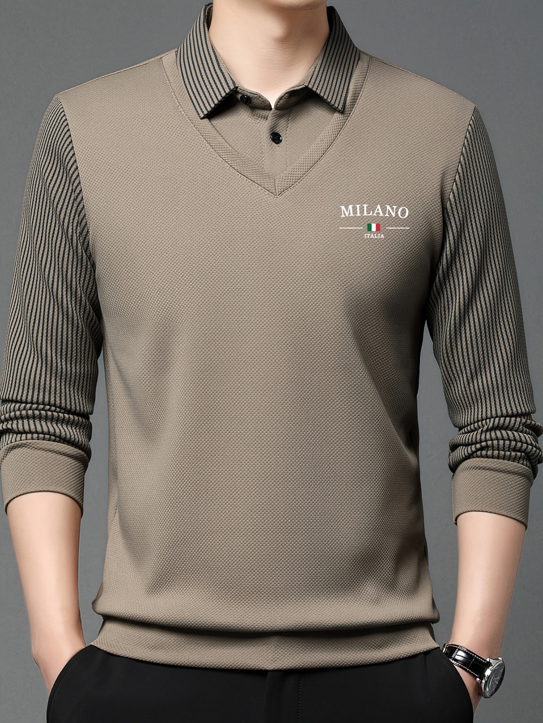 Calloway | Men's Fine Knit Long Sleeve Polo