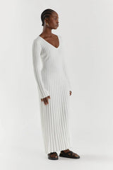 Freya | Elegant Ribbed Midi Dress