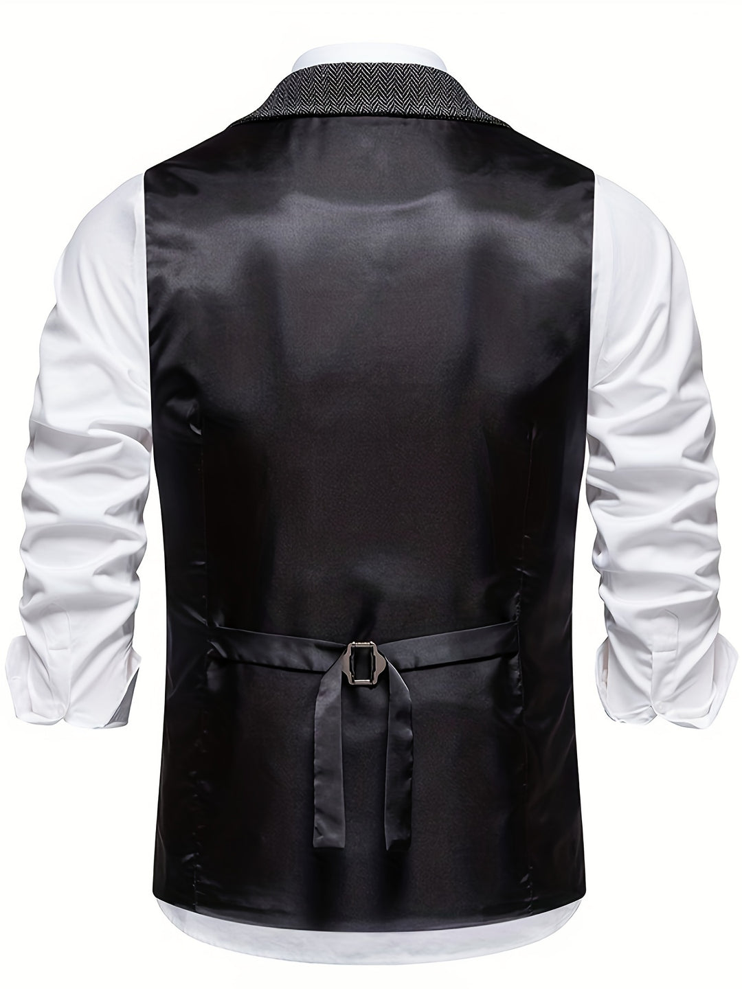 Edmund | Herringbone Single-Breasted Vest