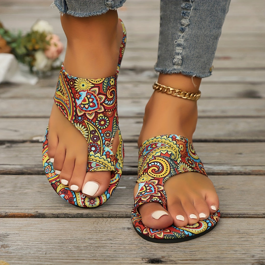 Bethany | Bohemian Print Slide Sandals