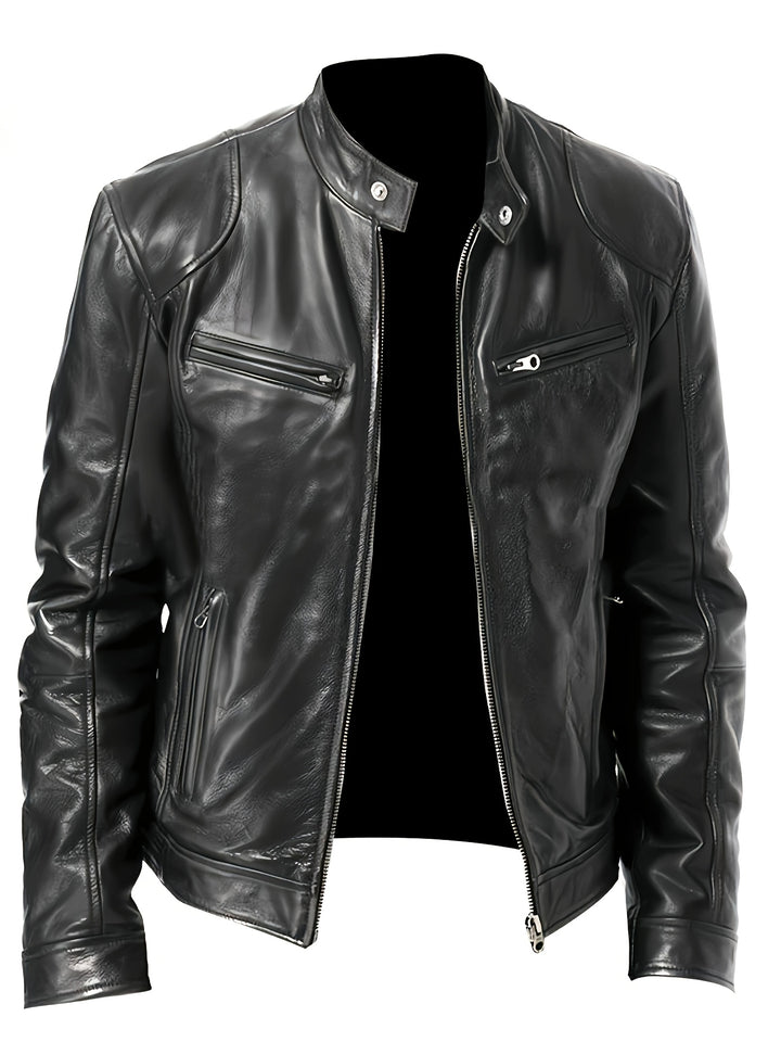 Vaughn | Stand-Collar Moto Jacket