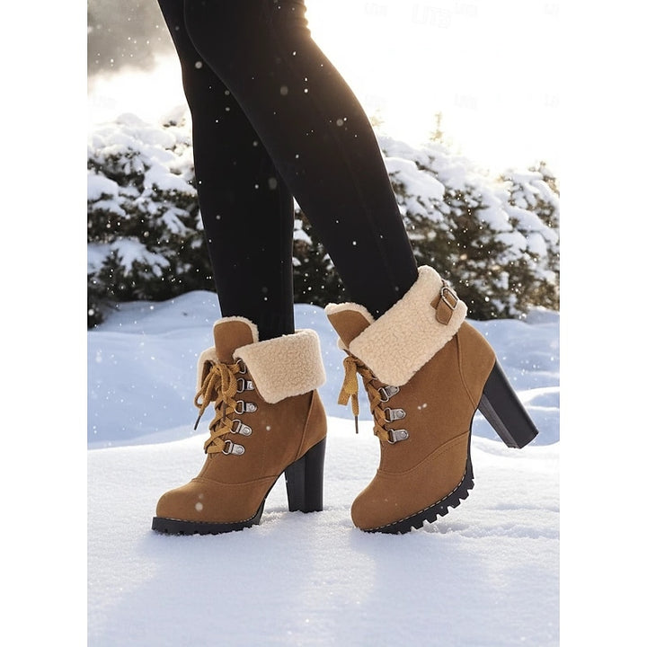 Juliette | Cozy Lace-Up Heeled Winter Boots