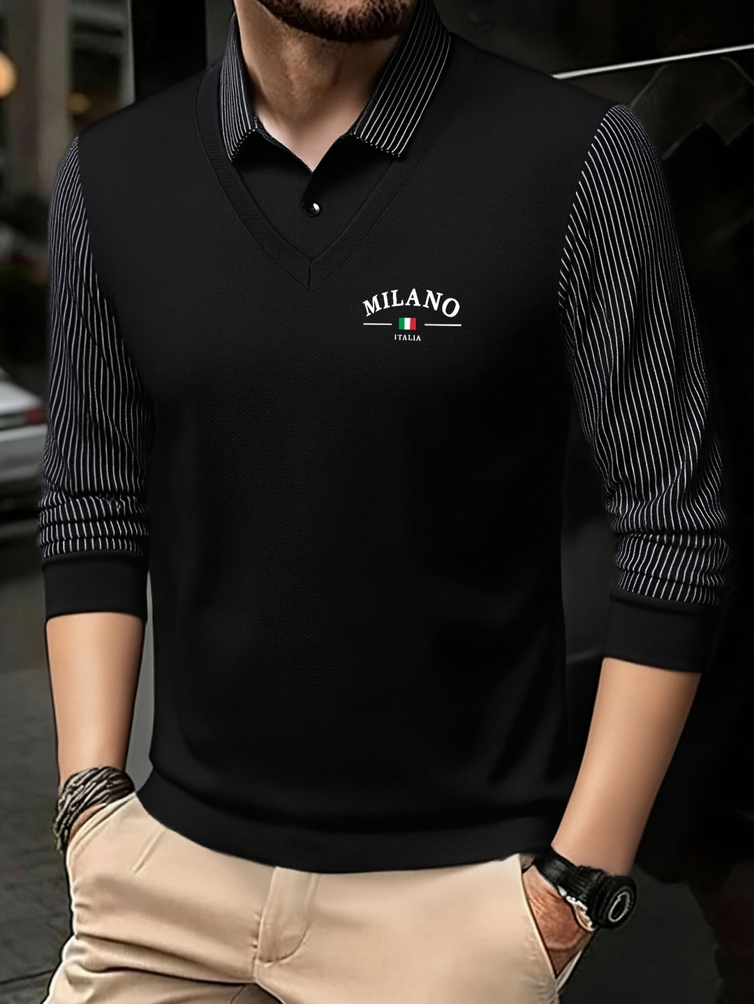 Calloway | Men's Fine Knit Long Sleeve Polo