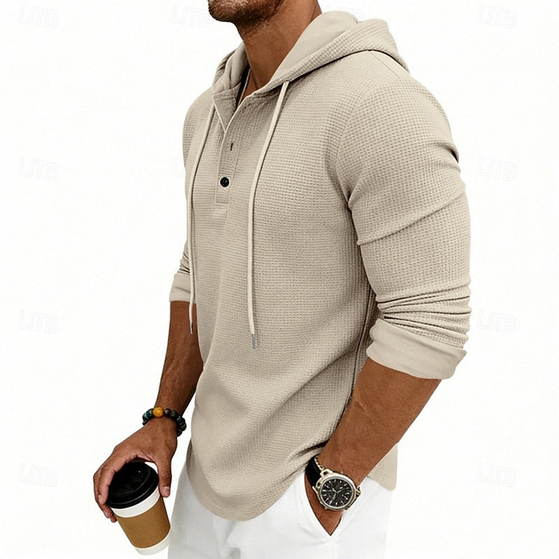 Julian | Hooded Henley Shirt