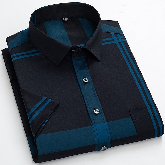 Andrew | Men's Plaid Check Short Sleeve Shirt