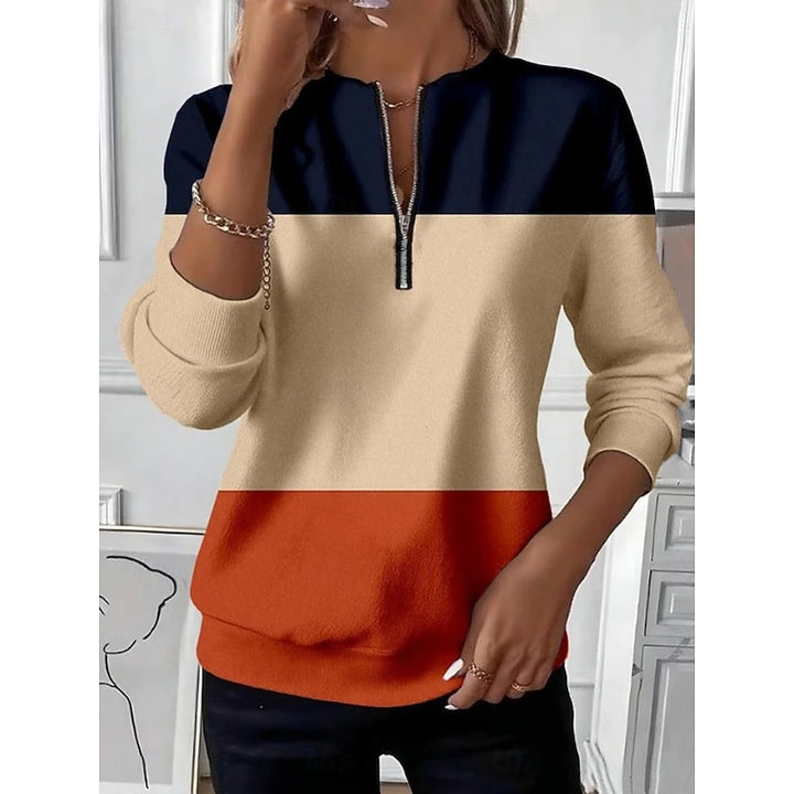 Josie | Colorblock Quarter-Zip Sweatshirt