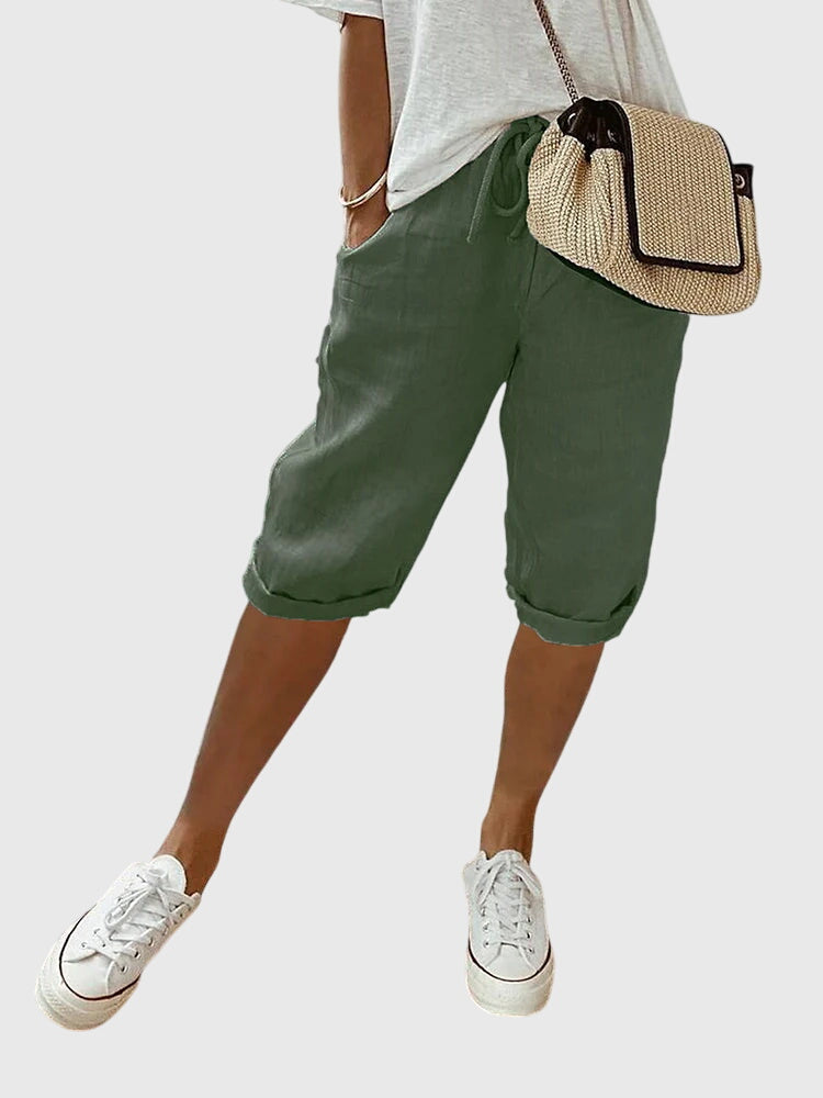 Denise | Relaxed Drawstring Capri Pants