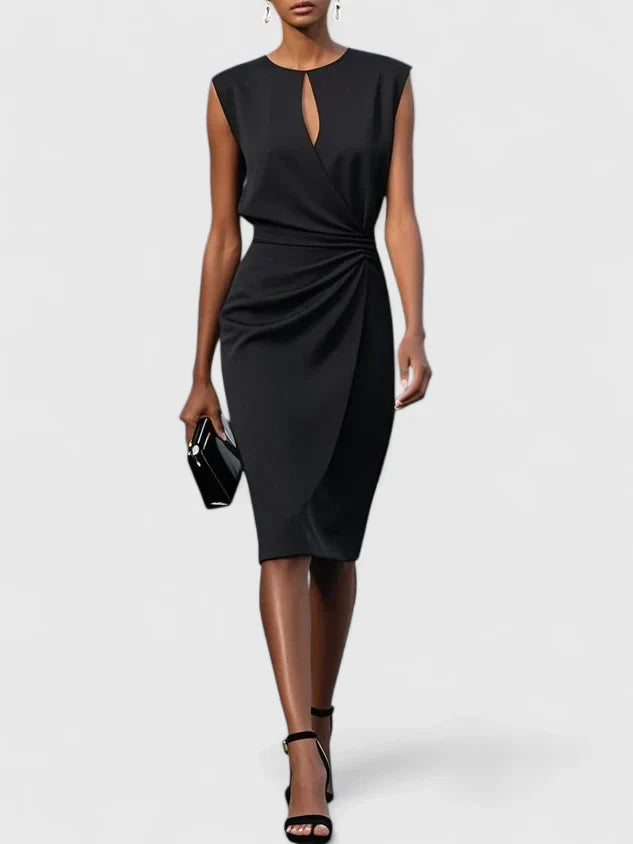Vera | Elegant Draped Midi Dress