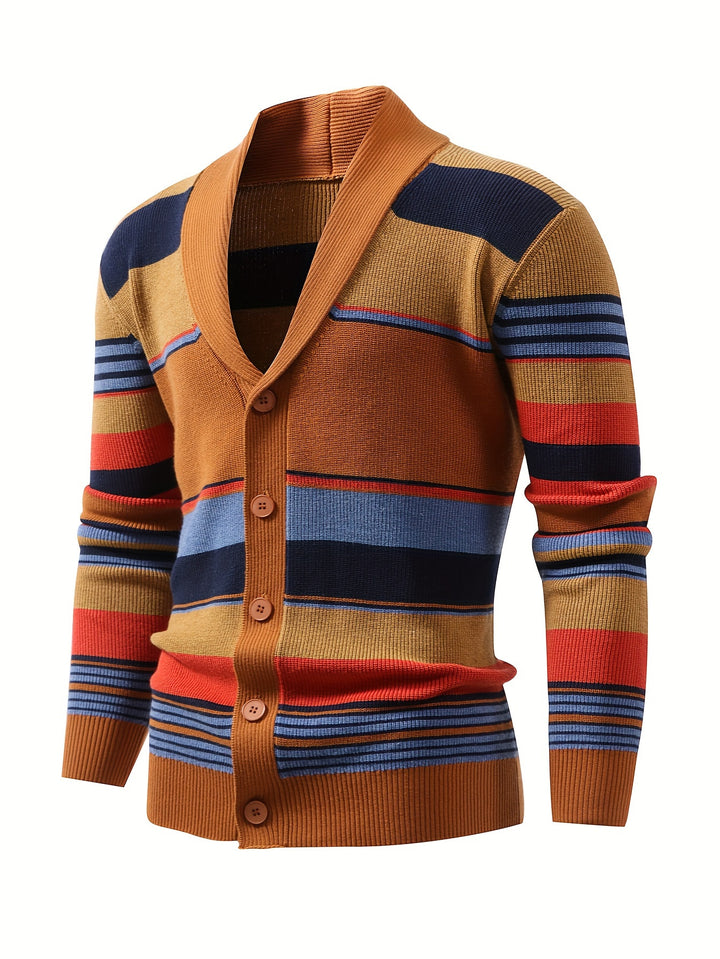 Malcolm | Striped Button-Front Cardigan