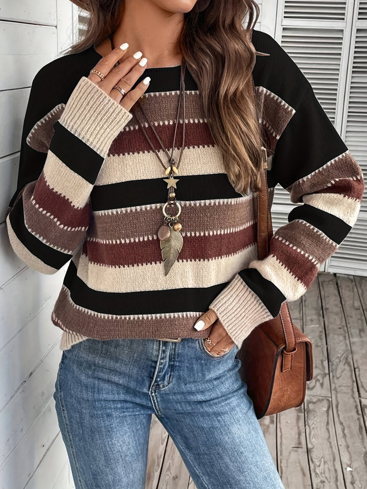 Marisol | Striped Round-Neck Sweater