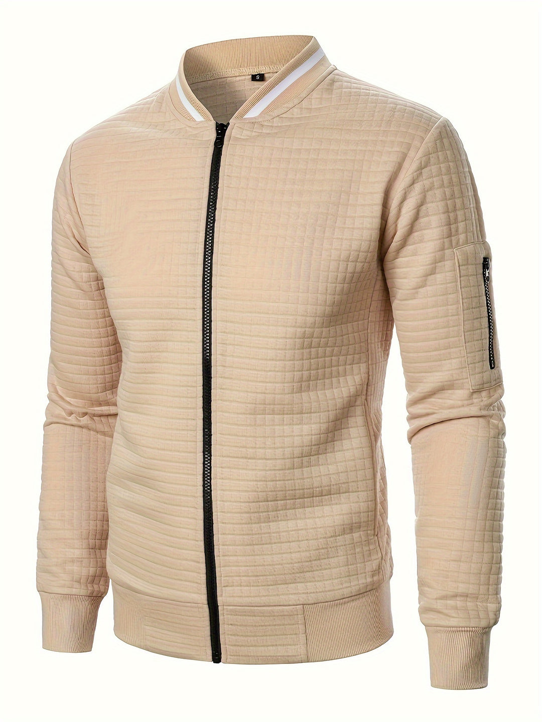 Marcus | Textured Stand-Collar Bomber Jacket
