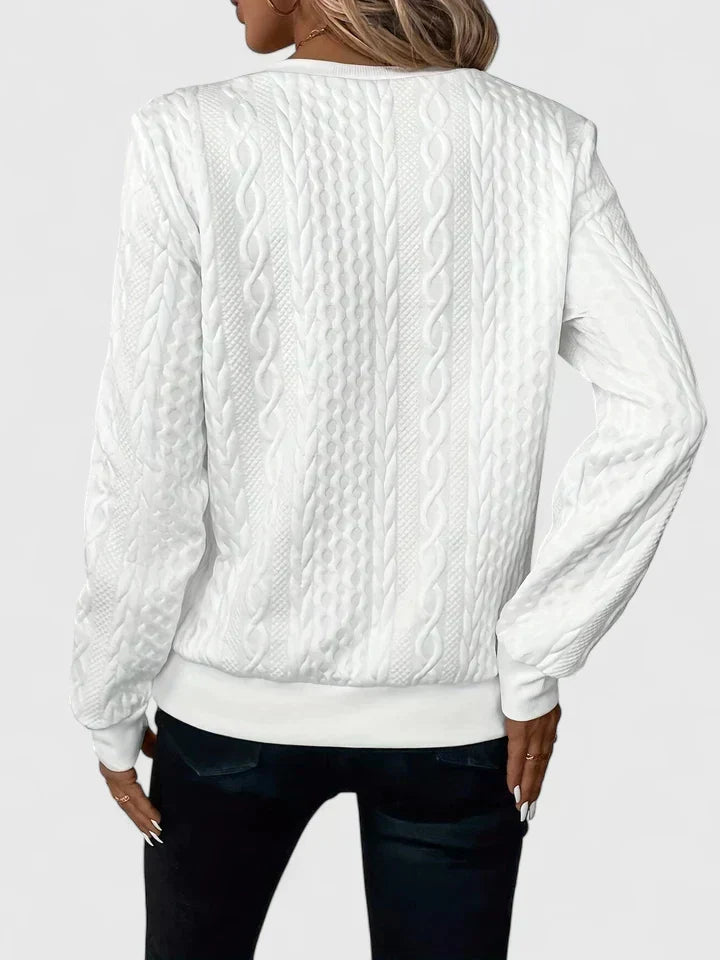 Whitney | Textured Half-Zip Sweater