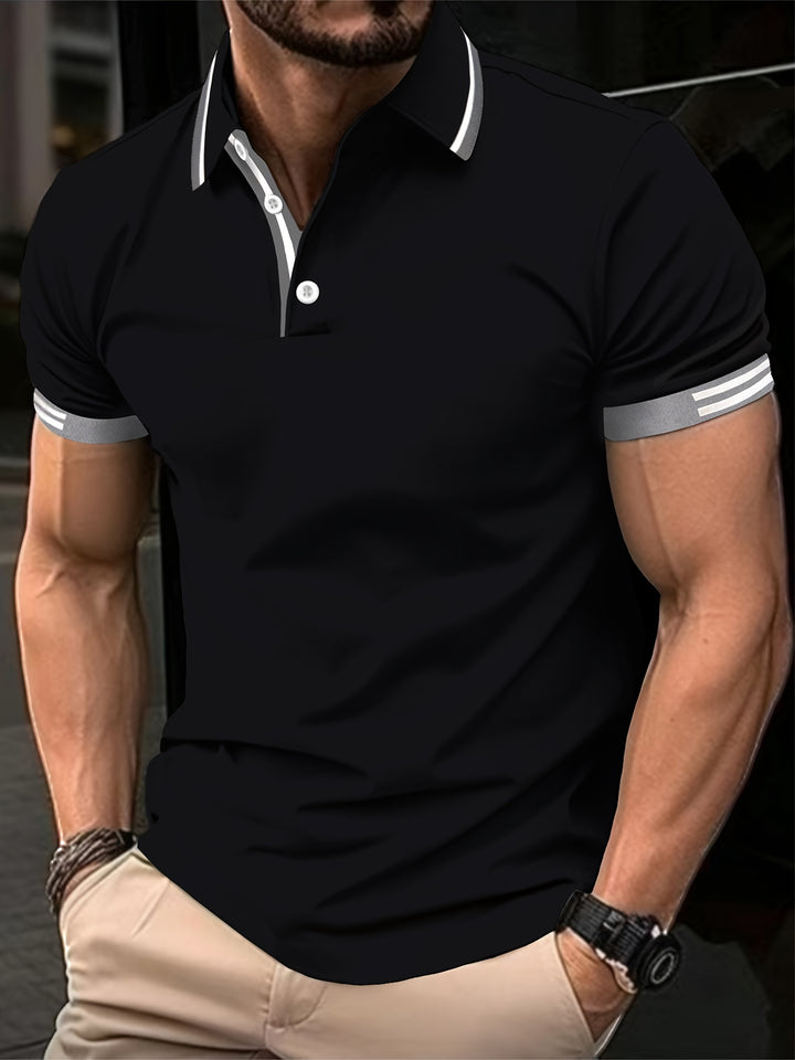 Shane | Men's Contrast Tipped Pique Polo Shirt