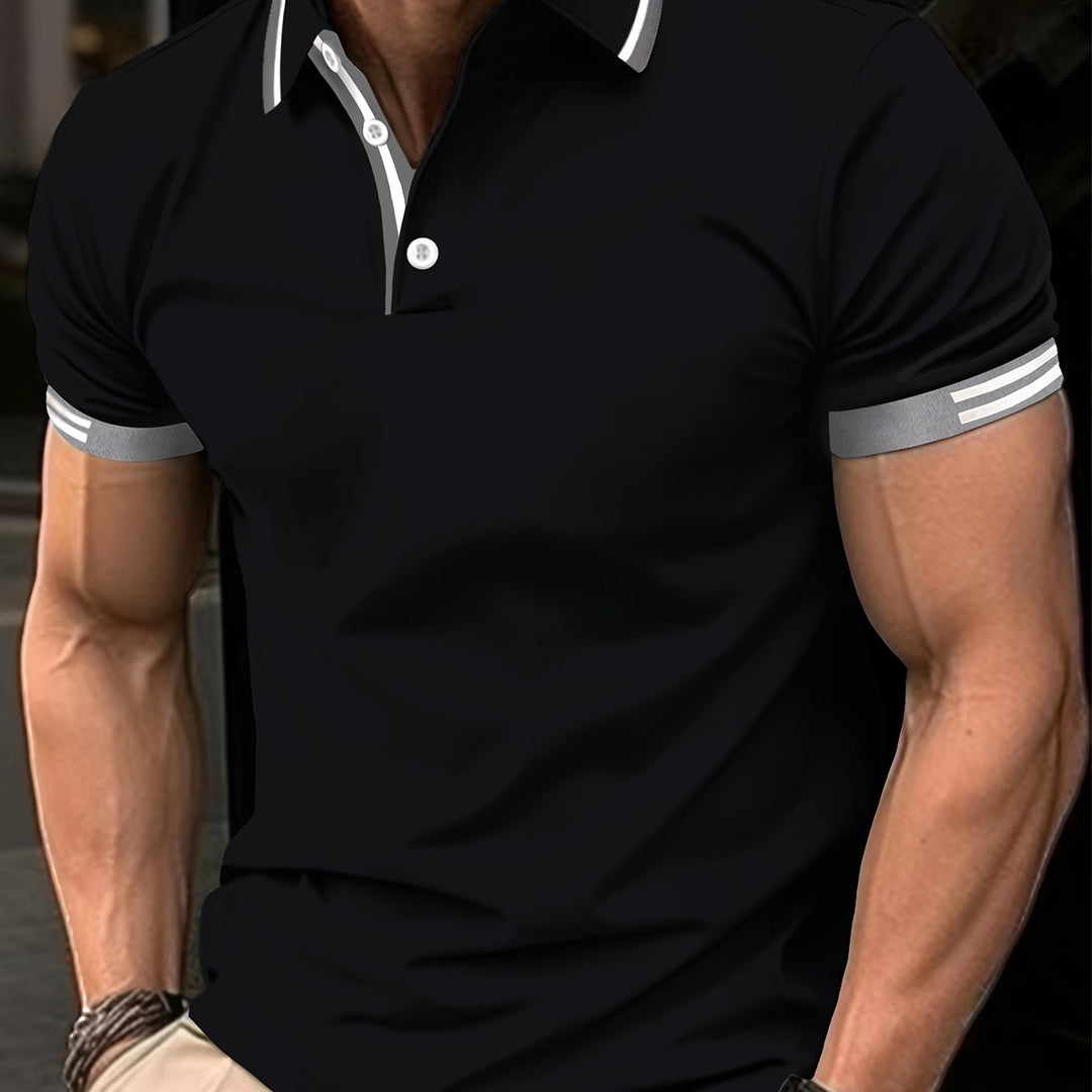 Shane | Men's Contrast Tipped Pique Polo Shirt