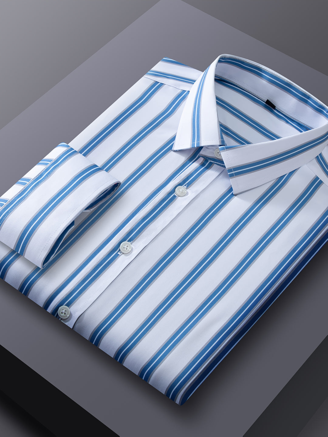 Vaughn | Men's Stretch Striped Long Sleeve Shirt