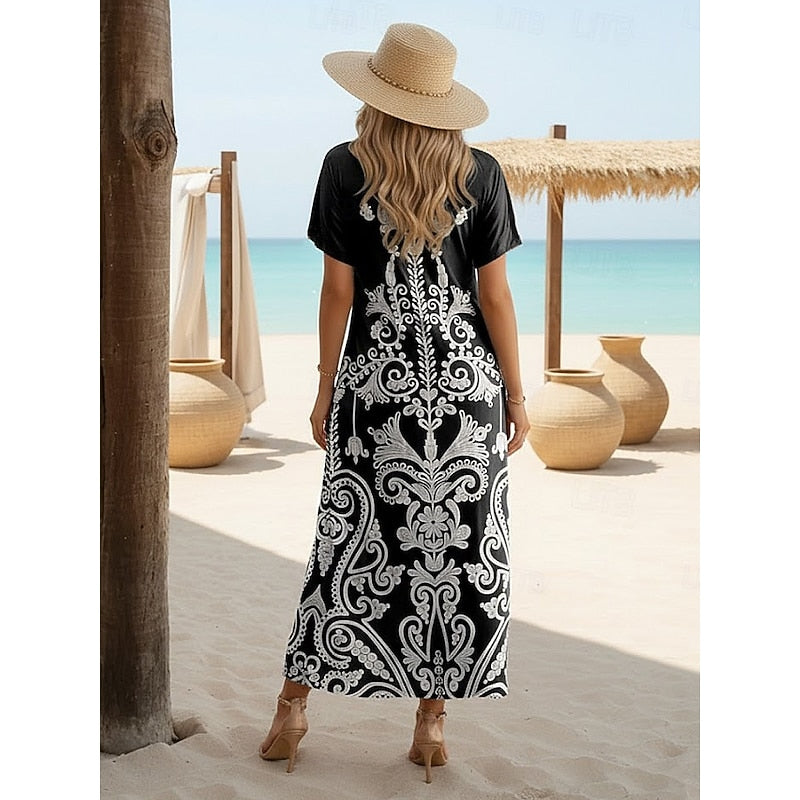Serena | Flowing Bohemian Midi Dress