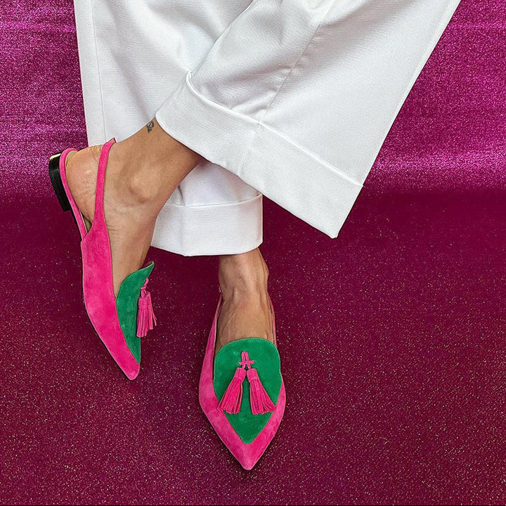 Marcella | Tasseled Slingback Flats