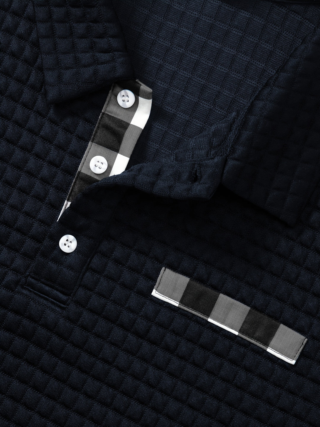 Hollis | Textured Long-Sleeve Polo Shirt