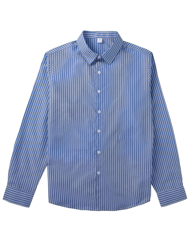 Fenwick | Men's Slim Fit Tonal Stripe Long Sleeve Dress Shirt