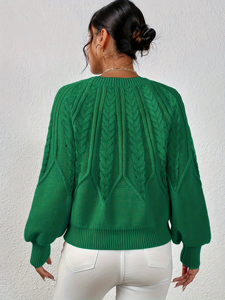 Greta | Cable-Knit Round-Neck Sweater