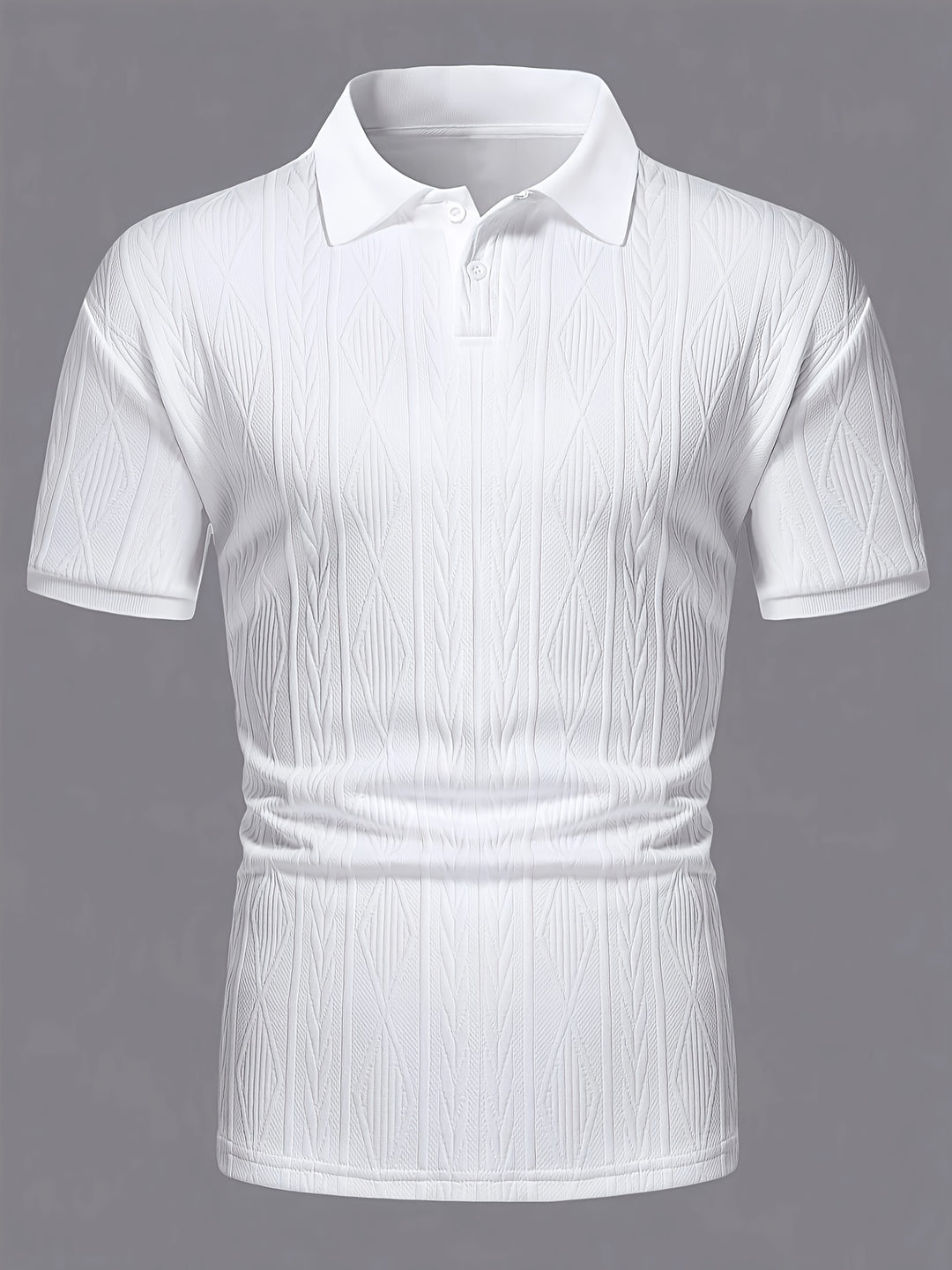 Liam | Men's Textured Knit Short Sleeve Polo