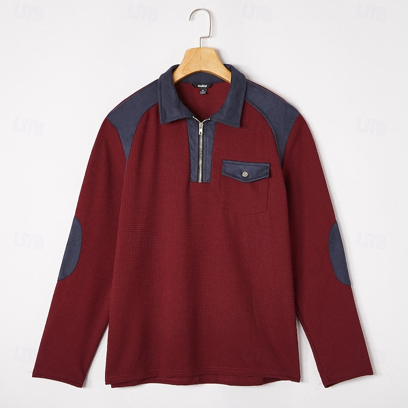 Malcolm | Quarter-Zip Elbow-Patch Pullover