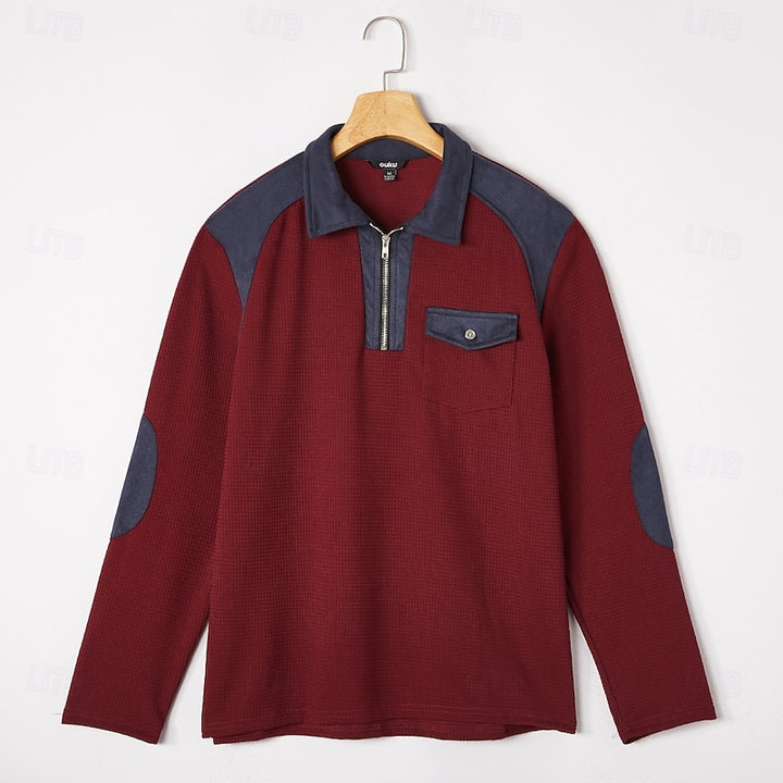 Malcolm | Quarter-Zip Elbow-Patch Pullover