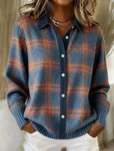 Selina | Long Relaxed Plaid Cardigan