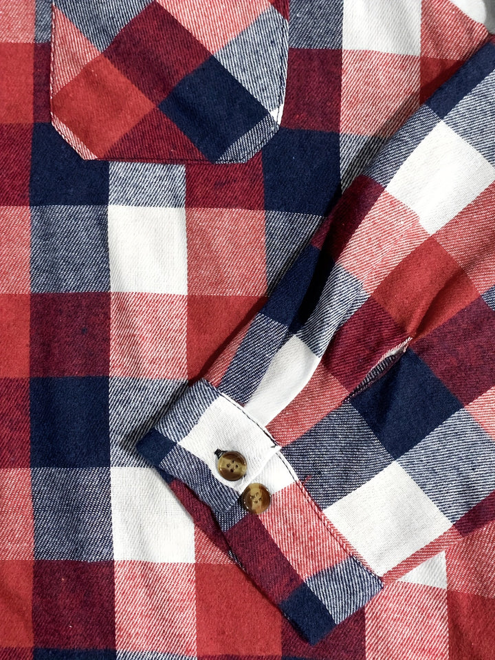Foster | Rugged Plaid Hooded Shirt