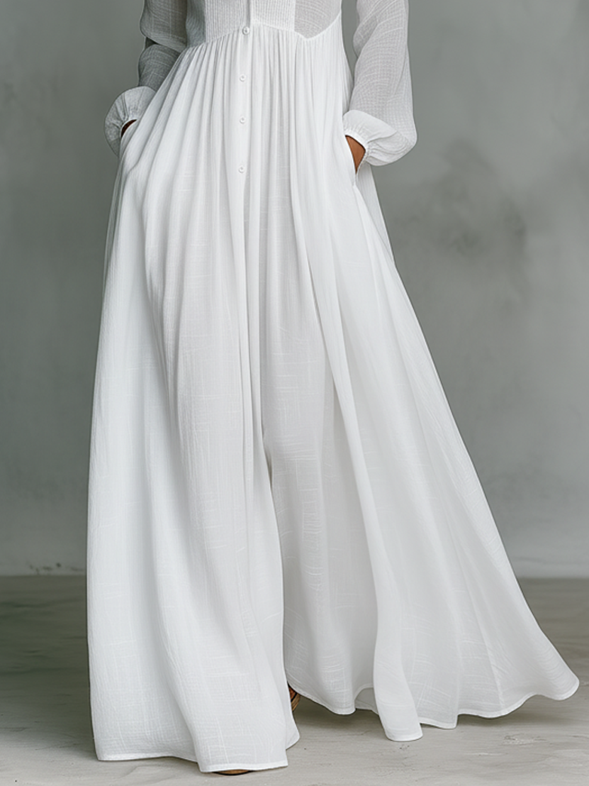 Astrid | Flowing Button-Front Maxi Dress