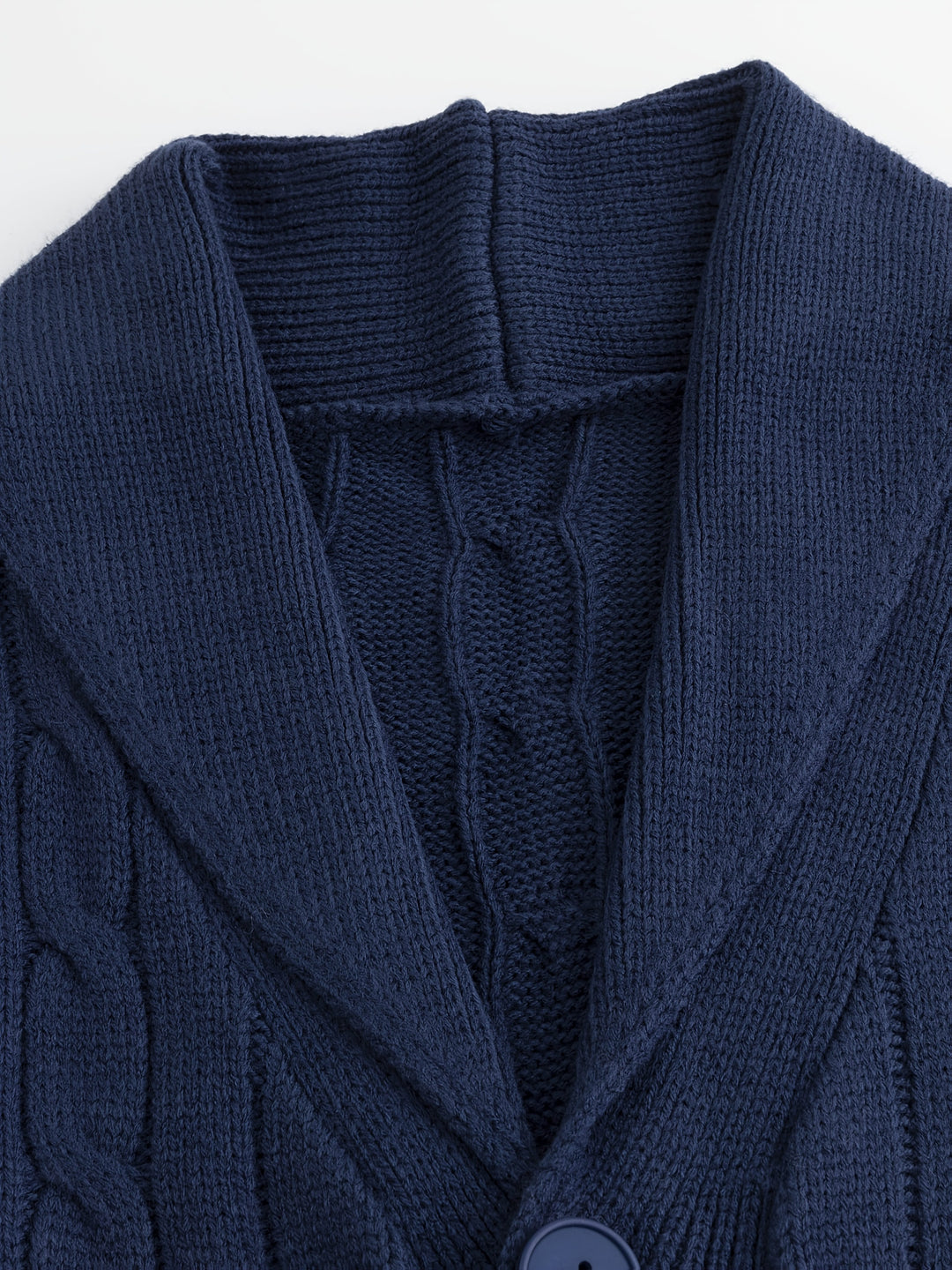 Edmund | Cable-Knit Shawl Collar Cardigan
