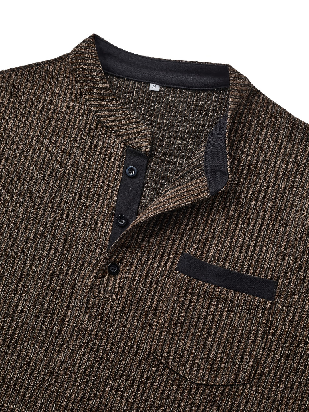 Barry | Men's Textured Knit Short Sleeve Henley