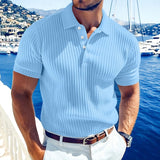Marcus | Men's Ribbed Knit Polo Shirt