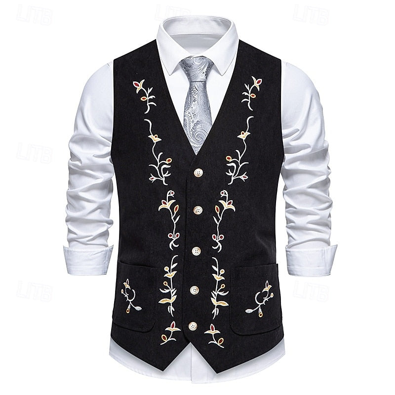 Harvey | Floral Embroidered Vest