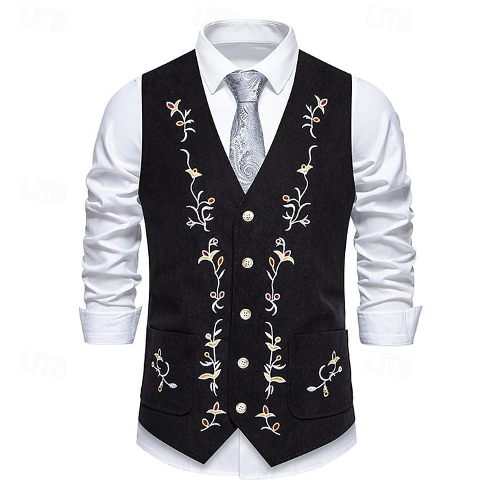 Harvey | Floral Embroidered Vest