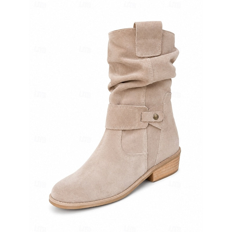 Pamela | Slouchy Buckle Ankle Boots