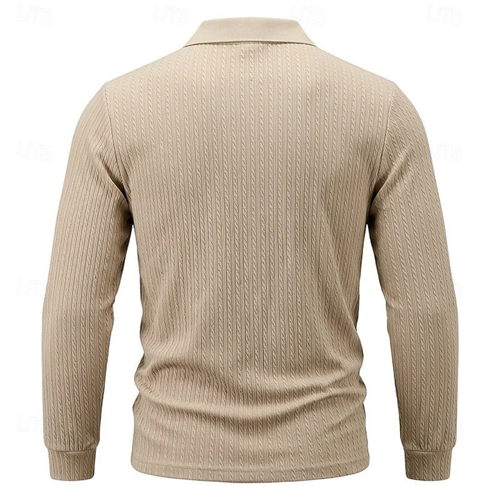 Maxwell | Textured Quarter-Zip Polo Shirt