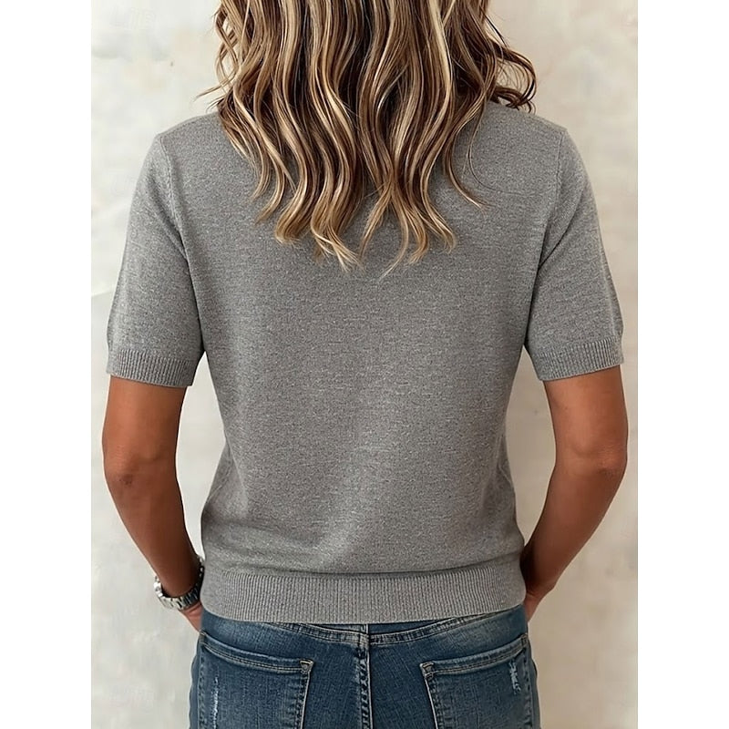 Cassidy | Button-Front Short-Sleeve Top