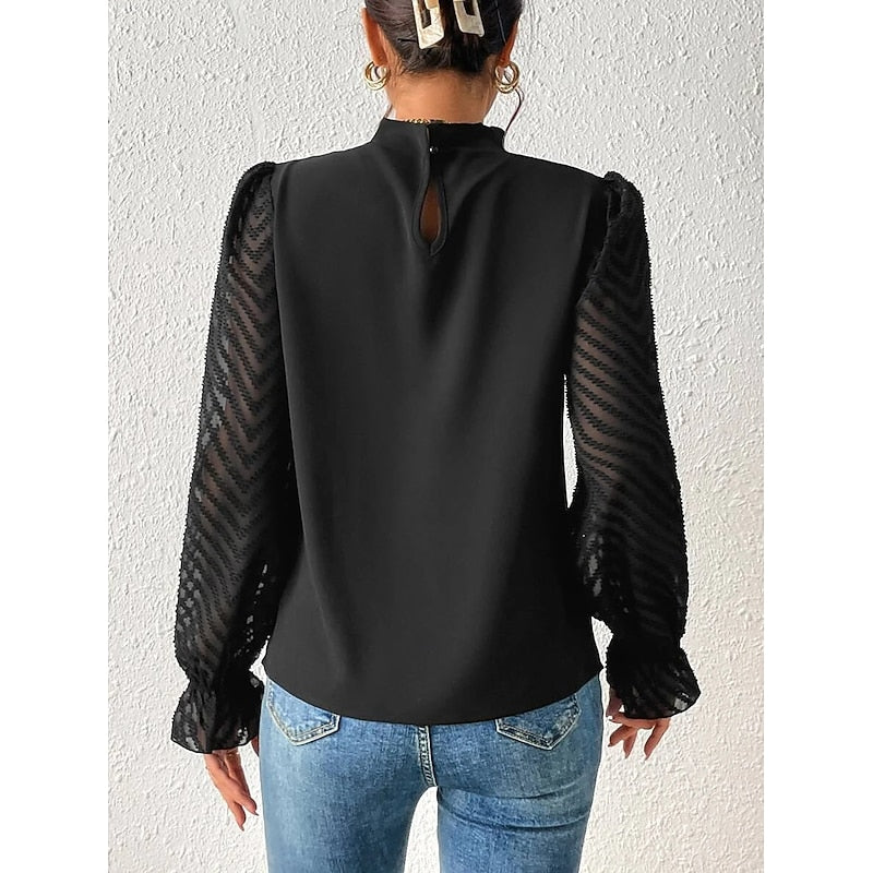 Patricia | Refined High-Neck Blouse